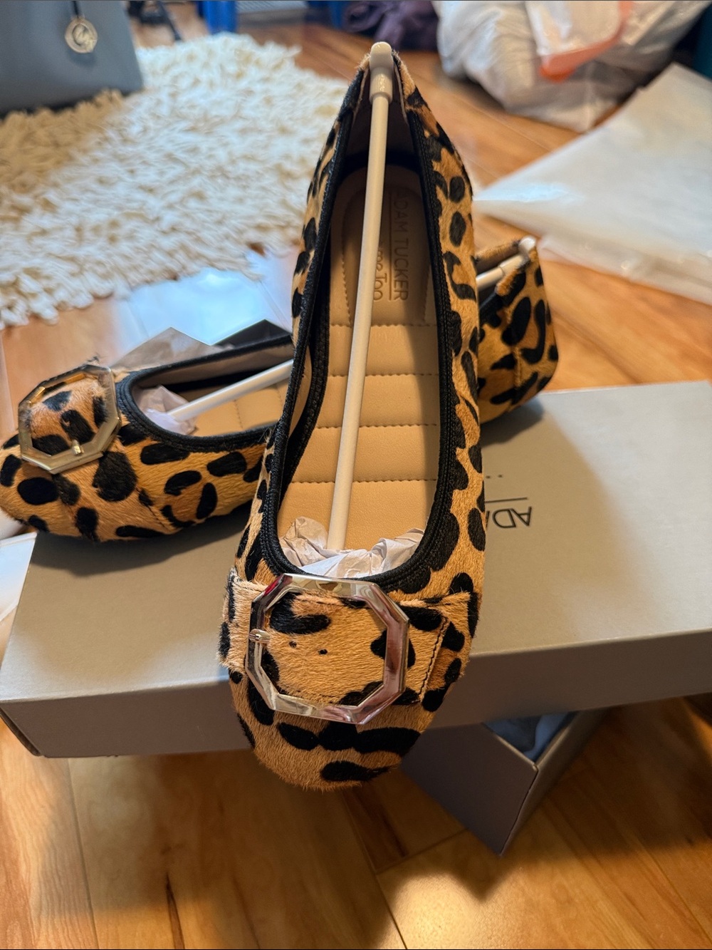 Me too leopard flats Adam Tucker